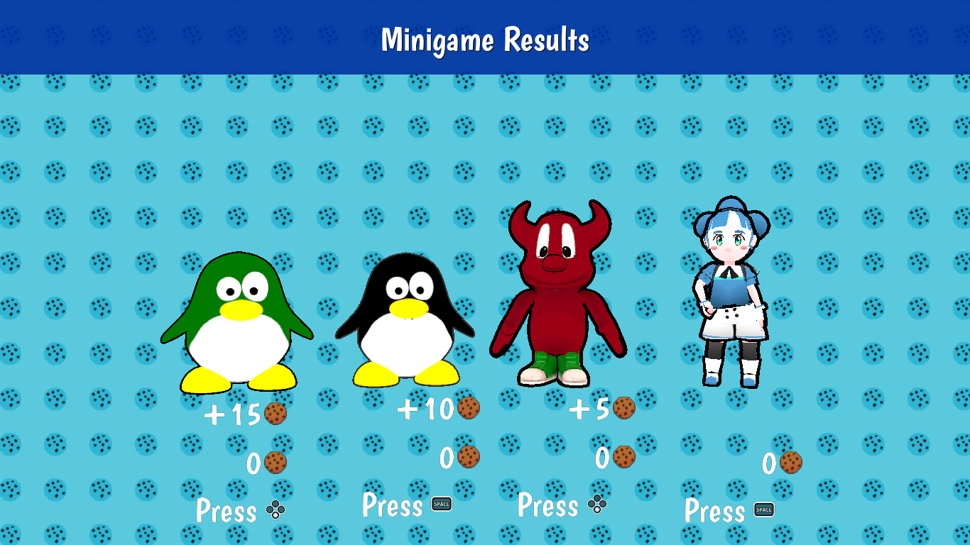 Redesigned minigame end-screen